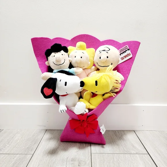 Peanuts Valentine's Day Plush Bouquet - Picture 1 of 2